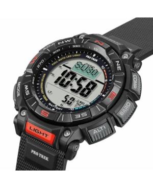 Vyriškas Sportinis Su funkcijomis Japoniškas Elektroninis, Solar Digital Watch Timer CASIO PRG-340-1ER Juodas Dial 51mm image 7