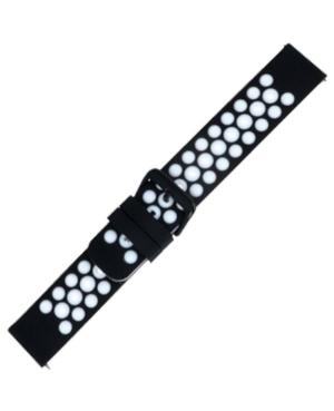 Watch Strap Diloy SBR43.58.20 Silicone White Silikonas Juoda Balta 20 mm image 2