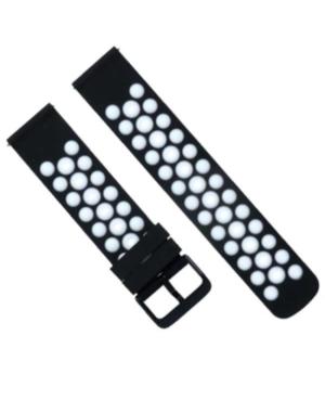 Watch Strap Diloy SBR43.58.20 Silicone White Silikonas Juoda Balta 20 mm image 4