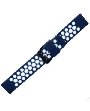 Watch Strap Diloy SBR43.05.20 Silicone White Silikonas Mėlyna Balta 20 mm image 2