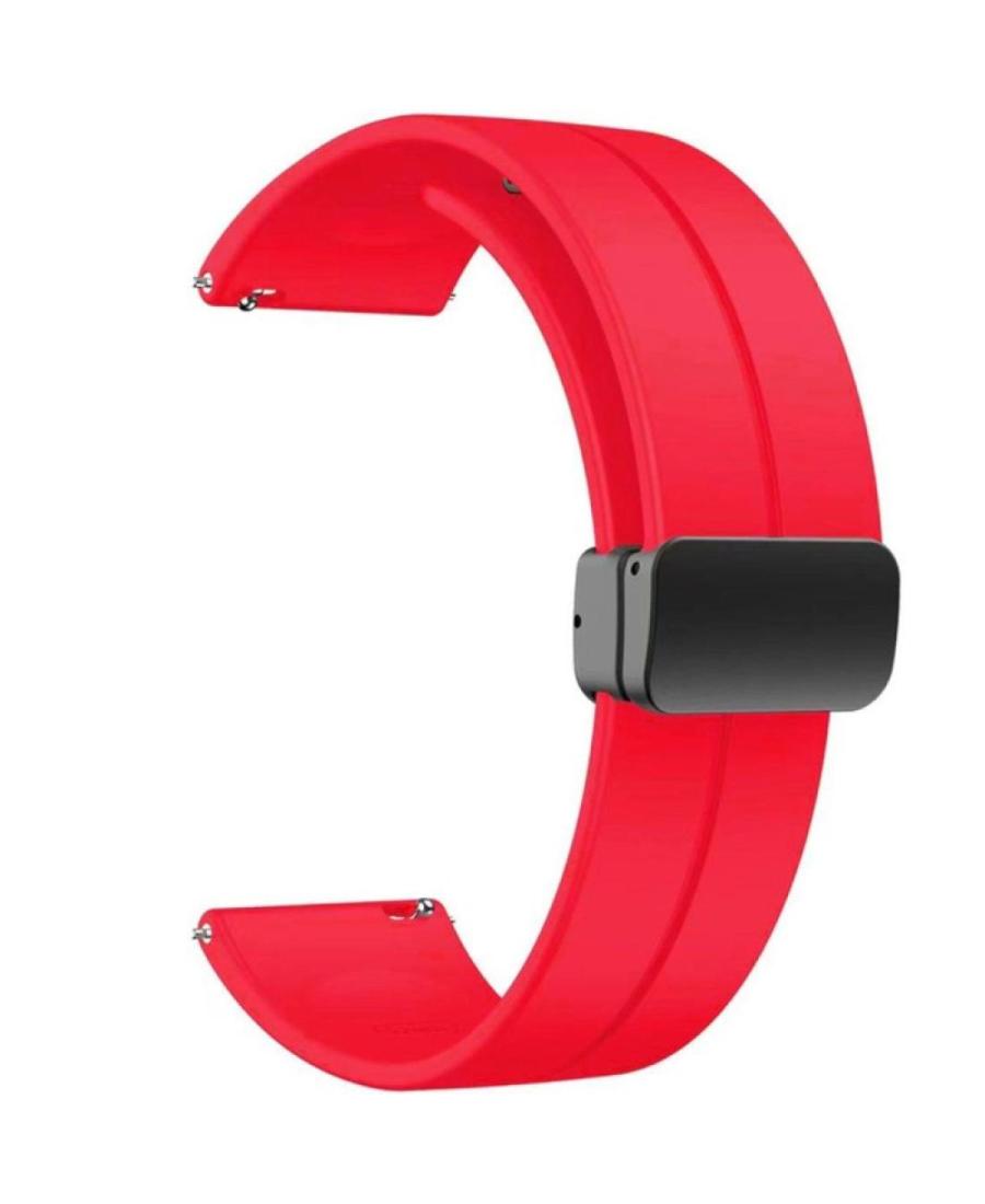 Watch Strap Diloy SBR45.06.20 Red Silicone Rot 20 mm