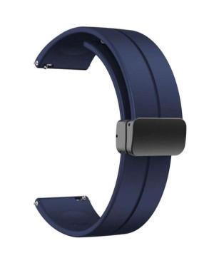 Watch Strap Diloy SBR45.05.22 Blue Silicone Blau 22 mm