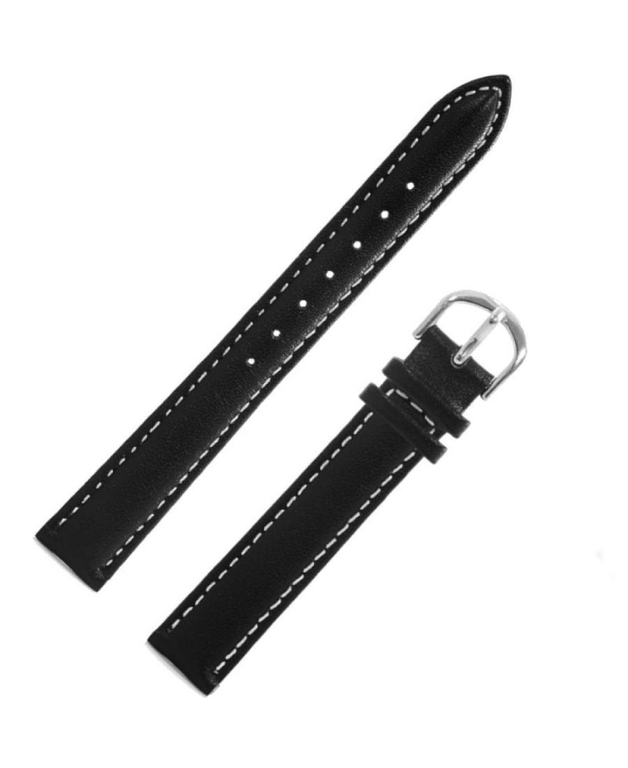 Watch Strap BISSET BS203.16 Black Juoda 16 mm