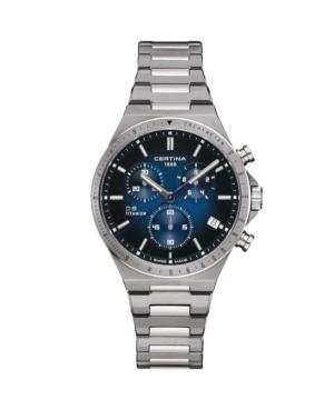 Mężczyźni klasyczny sportowy Luxury Szwajcar kwarcowy analogowe Zegarek Chronograf CERTINA C043.417.44.041.00 Niebieska Wybierz 
