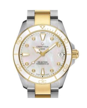 Women Classic Luxury Swiss Automatic Analog Watch CERTINA C032.007.22.116.00 Mother of Pearl Dial 34.5mm image 6