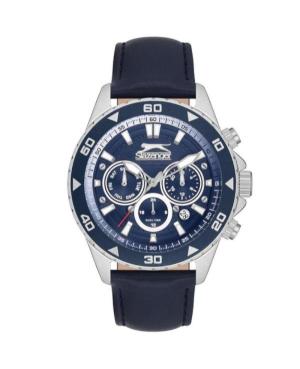 Men Klasické Quartz Analog Watch SLAZENGER SL.9.2251.2.03 Modrá Dial 43mm