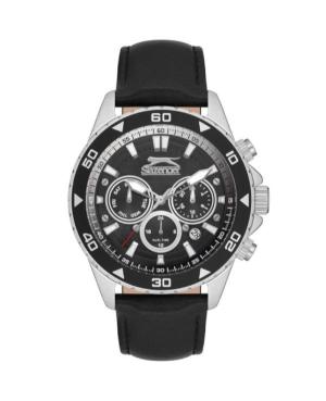 Men Klassisch Quartz Analog Watch SLAZENGER SL.9.2251.2.01 Schwarz Dial 43mm
