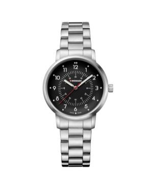 Women Classic Sports Swiss Quartz Analog Watch WENGER 01.1621.114 Black Dial 35mm