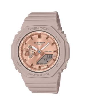 Kobiety Funkcjonalny sportowy Diver Japonia kwarcowy cyfrowe Zegarek Timer CASIO GMA-S2100MD-4AER G-Shock Złota Wybierz 43mm