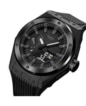 Men Functional Sports Quartz Analog Watch Alarm SKMEI 2103BKBK Black Dial 46mm image 2