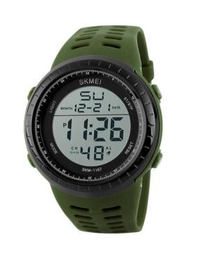 Men Sports Functional Quartz Digital Watch Alarm SKMEI 1167 AG Silver color Dial 50mm