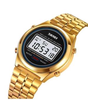 Men Sports Functional Quartz Digital Watch Alarm SKMEI 2146GD Silver color Dial 38mm image 3