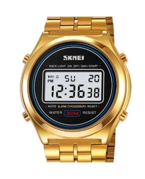 Men Sports Functional Quartz Digital Watch Alarm SKMEI 2146GD Silver color Dial 38mm image 5