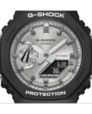 Men Sports Functional Diver Japan Quartz Digital Watch Timer CASIO GA-2100SB-1AER G-Shock Silver Dial 45mm image 8