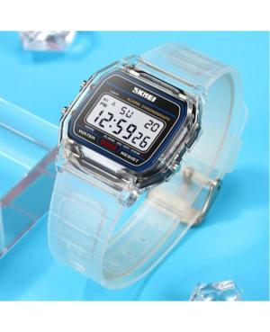 Vyriškas Sportinis Su funkcijomis Kvarcinis Digital Watch Alarm SKMEI 2056WT Silver color Dial 35mm image 2