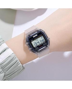 Vyriškas Sportinis Su funkcijomis Kvarcinis Digital Watch Alarm SKMEI 2056WT Silver color Dial 35mm image 3