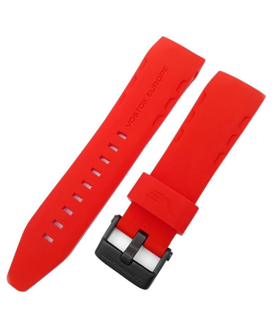 Vostok-Europe LUNOKHOD-2 Watch Strap VE-LUN2.SL.06..B Silicone Red Silikonas Raudona 25