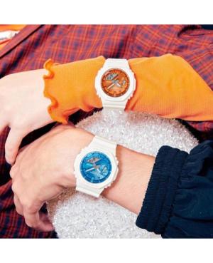 Mężczyźni sportowy Funkcjonalny Diver Japonia kwarcowy cyfrowe Zegarek Timer CASIO GA-2100WS-7AER G-Shock Niebieska Wybierz 45mm image 2