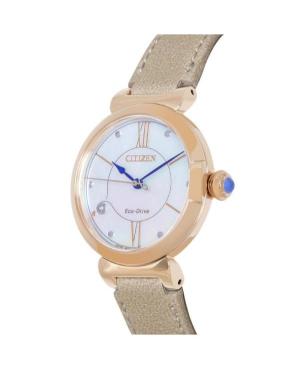 Women Klassisch Japan Eco-Drive Analog Watch CITIZEN EM1073-18D Mother of Pearl Dial 30mm image 3