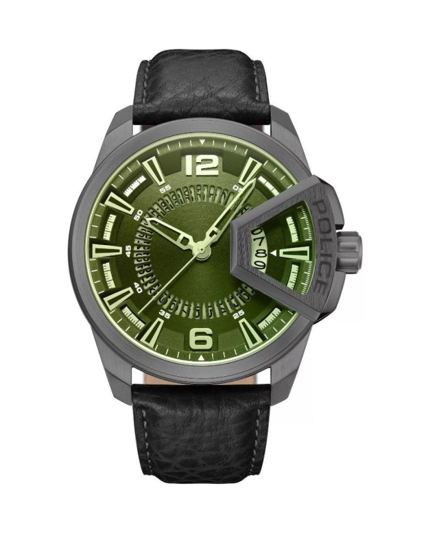 Men Fashion Quartz Analog Watch POLICE PEWJB0005603 Zelená Dial 46mm