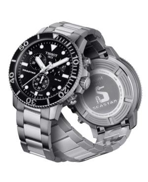 Men Klassisch Sports Diver Swiss Quartz Analog Watch Chronograph TISSOT T120.417.11.051.00 Schwarz Dial 45mm image 2