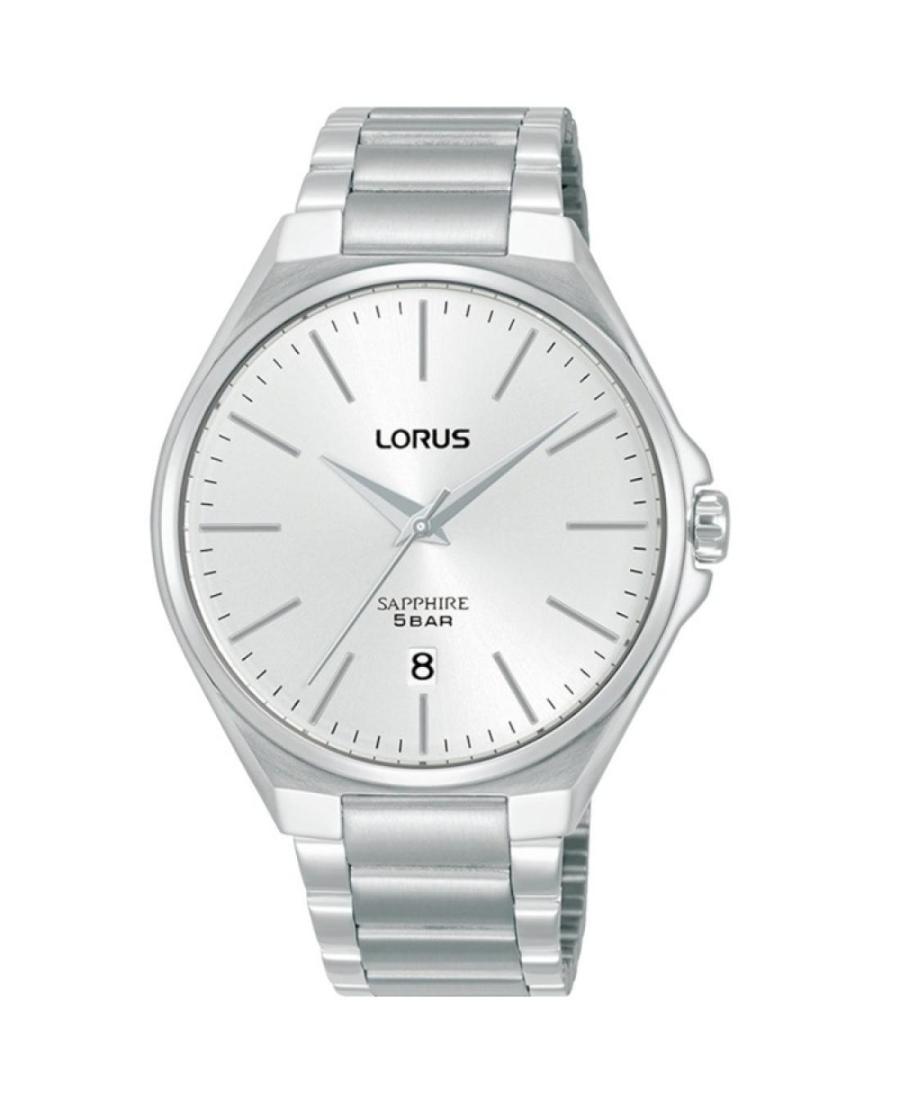 Men Klasické Japan Quartz Analog Watch LORUS RS949DX-9 Silver Dial 40mm