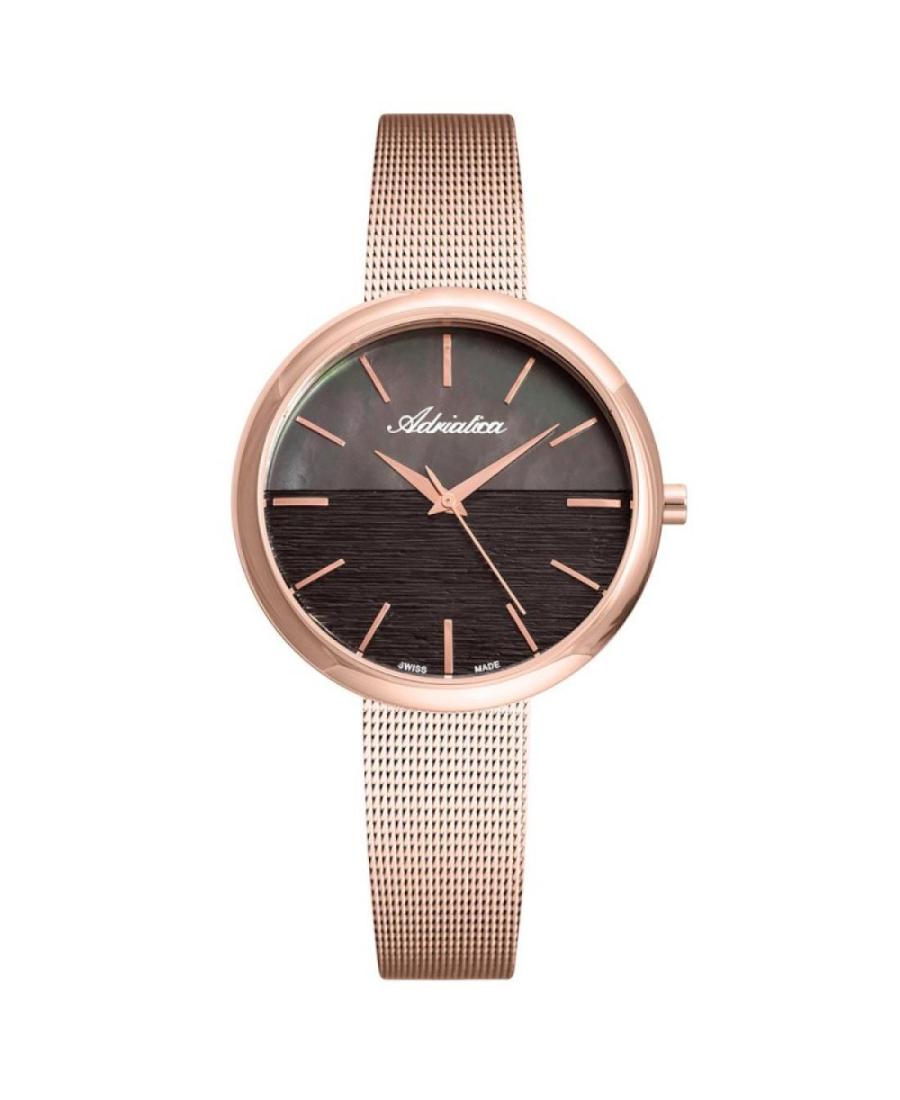 Women Classic Analog Fashion Klassisch Swiss Quartz Watch ADRIATICA Silver color Dial 37mm A3525.9114Q