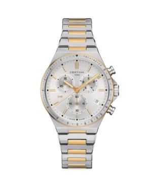 Mężczyźni sportowy klasyczny Szwajcar kwarcowy analogowe Zegarek Chronograf CERTINA C043.417.22.031.00 Srebrna Wybierz 41mm