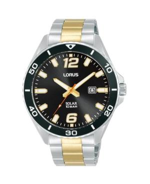 Men Klasické Japan Eco-Drive Analog Watch LORUS RX363AX-9 Černá Dial 43mm