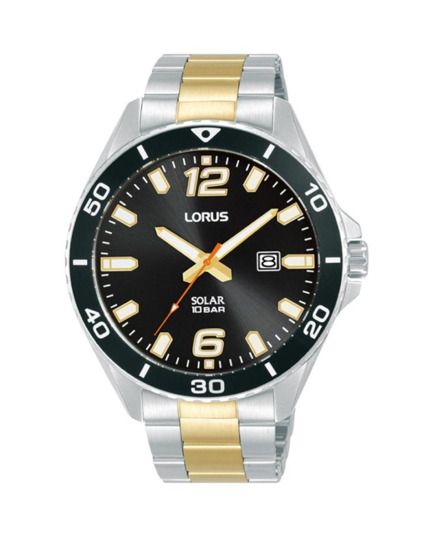 Vyriškas Klasikinis Japoniškas Elektroninis, Solar Rodyklinis Watch LORUS RX363AX-9 Juodas Dial 43mm