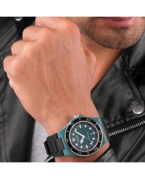 Men Sports Diver Swiss Quartz Analog Watch SWISS MILITARY HANOWA SMWGN0001185 Zelená Dial 45mm image 3