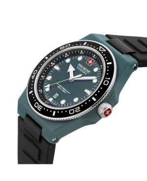 Men Sports Diver Swiss Quartz Analog Watch SWISS MILITARY HANOWA SMWGN0001185 Zelená Dial 45mm image 5