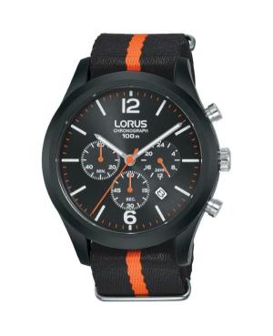Men Sports Japan Quartz Analog Watch Chronograph LORUS RT347HX-9 Schwarz Dial 44mm