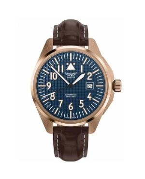 Vyriškas Klasikinis Luxury Swiss Kvarcinis - elektroninis, Solar Rodyklinis Watch AVIATOR V.3.39.2.335.4 Mėlyna Dial 42.8mm