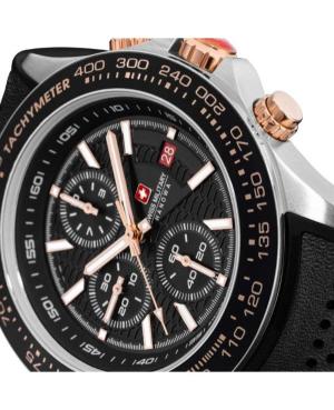 Vyriškas Sportinis Swiss Kvarcinis Rodyklinis Watch Chronograph SWISS MILITARY HANOWA SMWGO0003401 Juodas Dial 43mm image 3
