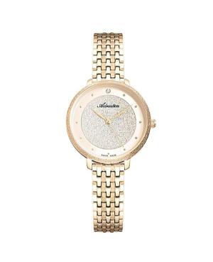 Women Classic Analog Fashion Swiss Quartz Watch ADRIATICA Gold color Dial 31.2mm A3751.1141Q