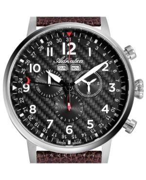 Men Classic Analog Klasické Swiss Quartz Watch Chronograph ADRIATICA Černá Dial 42mm A8308.5226CH image 6