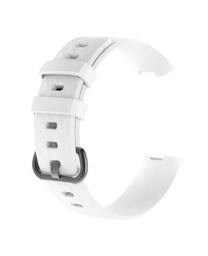 Watch strap JULMAN suitable for Fitbit Charge 3/4 SL Silicone White 22 mm image 3