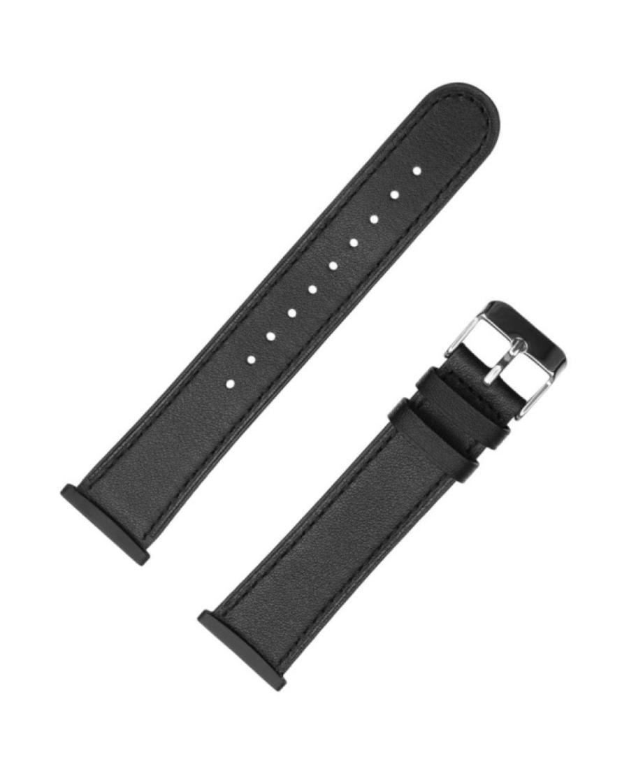 JULMAN Fitbit Versa 3/4 Lth.01 Sense Силікон Чорний 23,5 мм