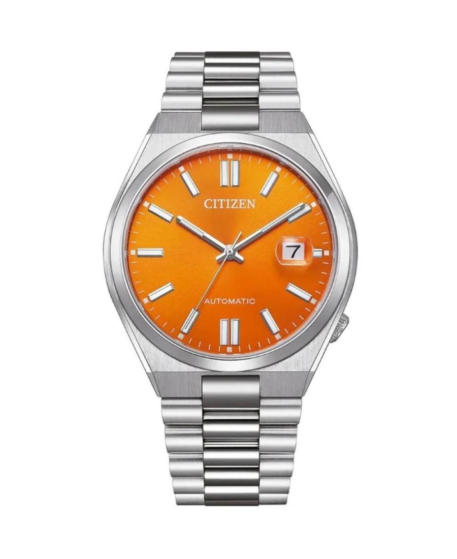 Mężczyźni klasyczny Japonia automatyczny analogowe Zegarek CITIZEN NJ0151-88Z Pomarańczowy Wybierz 40mm