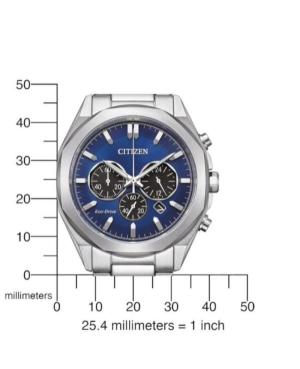 Men Klassisch Sports Japan Eco-Drive Analog Watch Chronograph CITIZEN CA4590-81L Blau Dial 41mm image 7