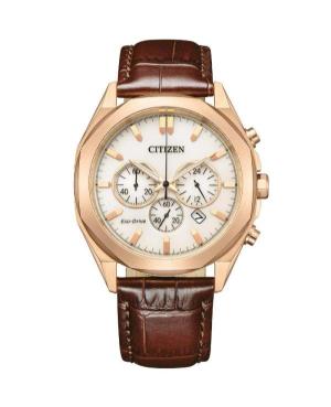 Vyriškas Sportinis Klasikinis Japoniškas Elektroninis, Solar Rodyklinis Watch Chronograph CITIZEN CA4593-15A Balta Dial 41mm image 1