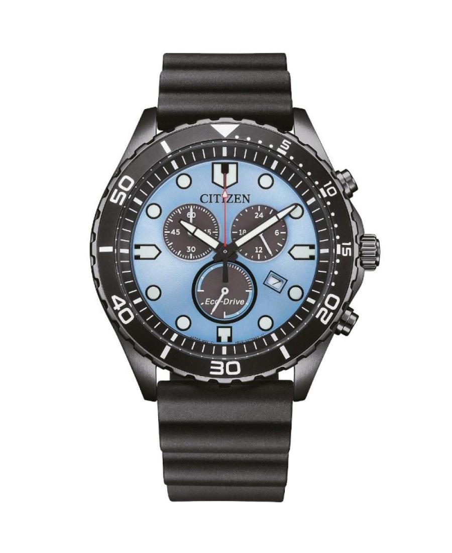 Vyriškas Sportinis Japoniškas Elektroninis, Solar Rodyklinis Watch CITIZEN AT2567-18L Mėlyna Dial