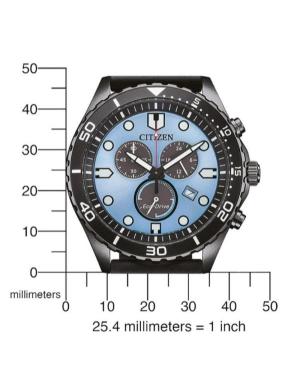 Vyriškas Sportinis Japoniškas Elektroninis, Solar Rodyklinis Watch CITIZEN AT2567-18L Mėlyna Dial image 6