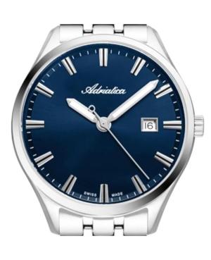 Men Classic Analog Klassisch Swiss Quartz Watch ADRIATICA Blau Dial 45mm A8330.5115Q image 13