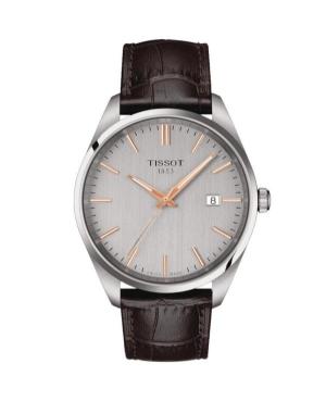 Men Klasické Swiss Quartz Analog Watch TISSOT T150.410.16.031.00 Silver color Dial 40mm