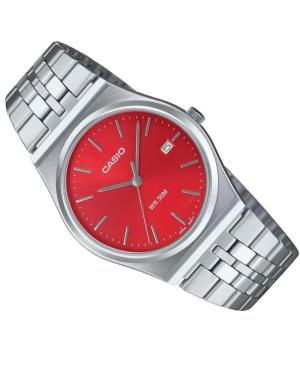 Men Klassisch Japan Quartz Analog Watch CASIO MTP-B145D-4A2VEF Rot Dial 35mm image 6