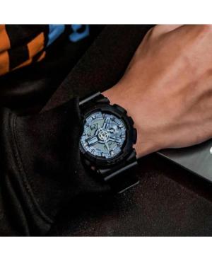 Men Sports Diver Japan Quartz Digital Watch Timer CASIO GA-110CD-1A2ER G-Shock Silver color Dial 51mm image 3