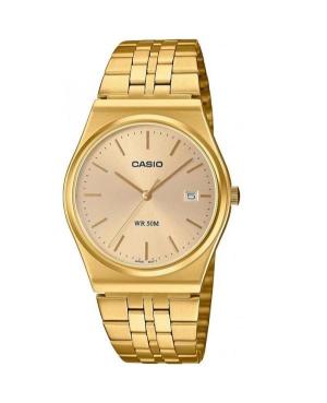 Men Klassisch Japan Quartz Analog Watch CASIO MTP-B145G-9AVEF Golden Dial 35mm