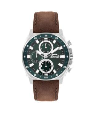 Мужские Классические Кварцевые Аналоговый Часы SLAZENGER SL.9.2293.2.07 Зелёный Циферблат 45mm